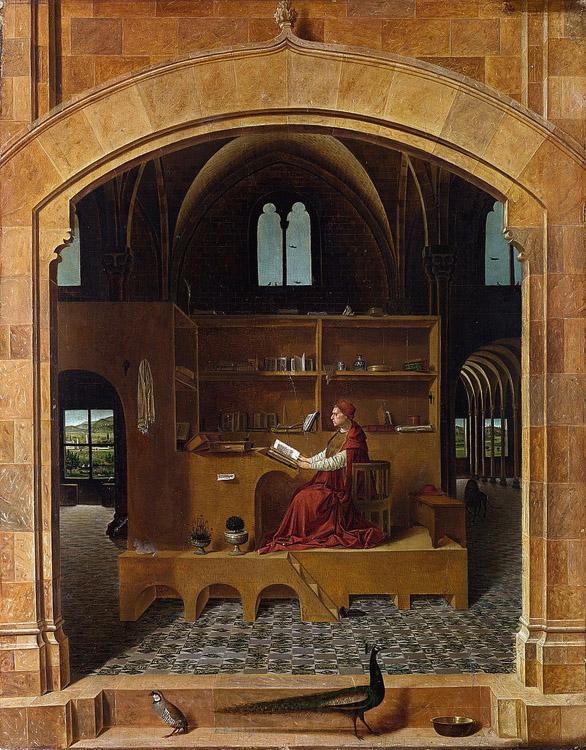 Antonello da Messina St Jerome in His Study (mk08) Spain oil painting art